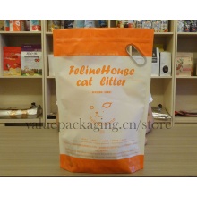 Standup zipperlock handle bag for 6L cat litter