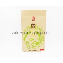 quality hot stamping kraft paper zipperlock bag for walnut kernels